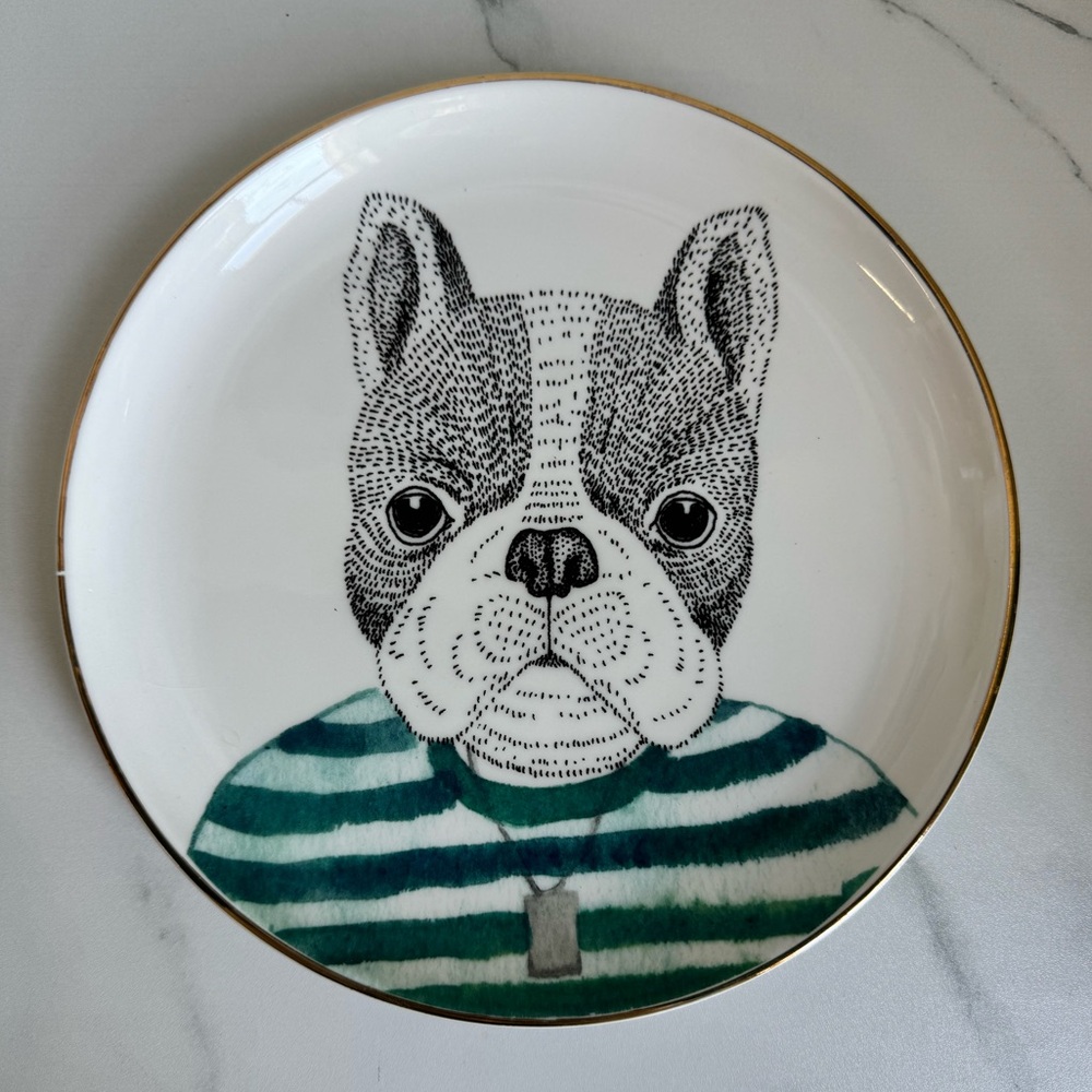 PIER 1 :: bulldog book clip salad plate
